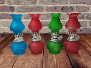 Set 4 mini lampi colorate cu gaz