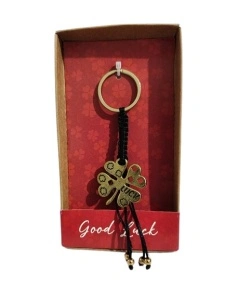 Breloc Trifoi Macrame ”Luck” 14cm