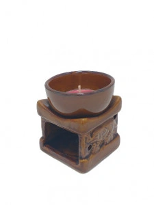 Candela ceramica mica cu design Elefant