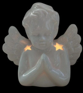 Candela ceramica  inger in rugaciune           