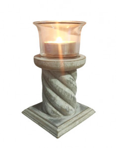 Candela rustica din lemn