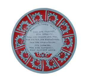 Farfurie Binecuvânatarea Casei ceramică de Corund