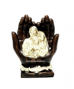 Icoana Sfanta Familie in maini din ceramica