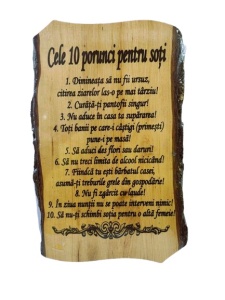 Aplica de perete Cele 10 porunci pentru soti