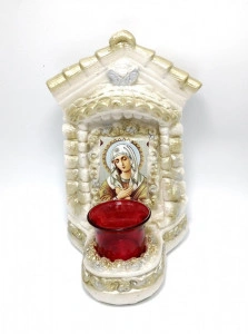 Candela ceramica tip troita Maica Domnului Umilenie