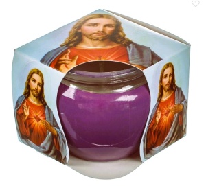 Lumânare decorativă parfumată cu aromă de lavandă