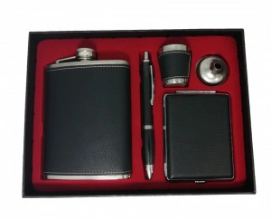 Set cadou barbati – Plosca Pahar Tabachiera Pix