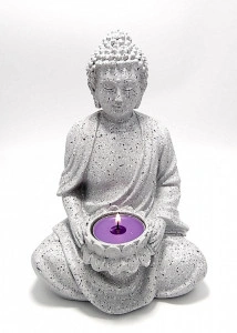 Statueta Buddha cu suport de lumanare