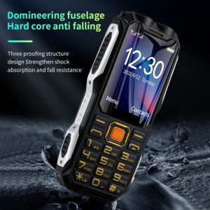 Rugged Dual Sim Phone Suitable for Seniors, 4G, Micro SD, Flashlight, Bluetooth, Camera, SOS Button, 16800 mAh Battery Suitable as Power Bank - Img 3
