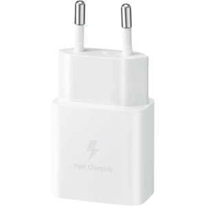 Close-up view of USB-C port on Samsung original charger