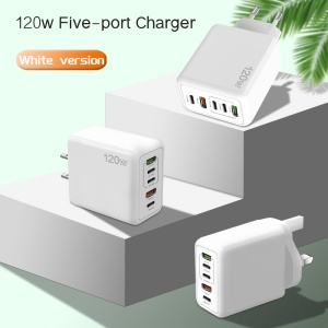 "Efficient multi-port charging adapter with safety protections"