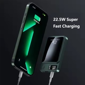 SKYSEIDO 20000mAh power bank charging iPhone via USB-C – 22.5W fast output
