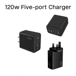 3PD + 2USB Multi-Port Charger – USB-C PD & USB-A Adapter
