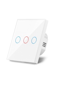 White touch wall switch 1-gang version, modern minimalist design