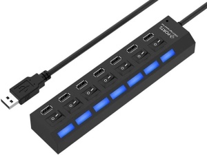 USB 2.0 Hub – High-Speed 7-Port Expansion with Individual Switches