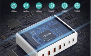 "PD and QC 3.0 multi-port charger for smartphones and tablets"