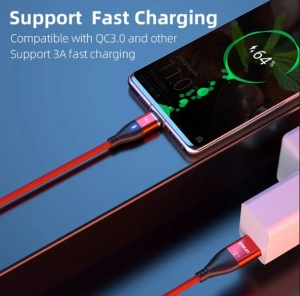 Magnetic multi-tip cable showing USB-A and USB-C inputs