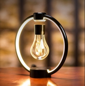 Atmospheric floating night light décor with glass/ABS build