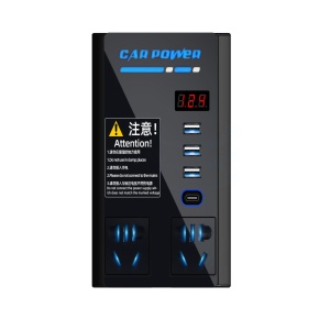 Skyseido 200W Car Power Inverter 12V/24V to 220V Fast Charger