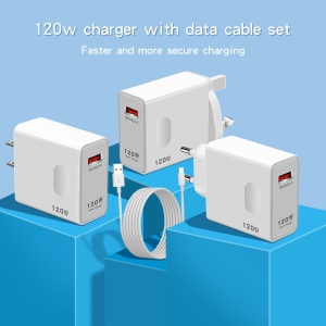 Compact 120W QC fast charging adapter