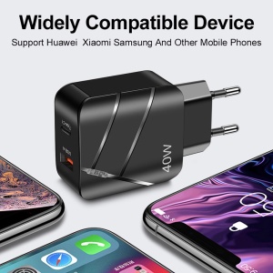 40 W charger compatible with global input 100–240 V