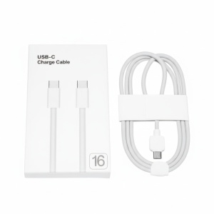60 W Braided USB-C to USB-C Charging Cable – Fast Charge for iPhone 15/17