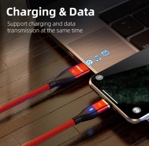 Cable output tips: USB-C, Micro-USB, i-Product connectors display