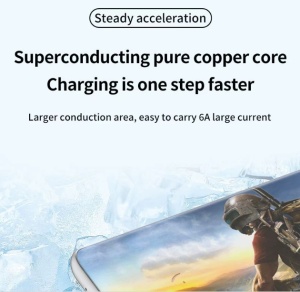 1 m and 2 m Type-C fast charging cable in use with smartphone