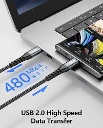 "1.2 m transparent braided cable with thickened copper core"