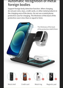 Close-up of charging coils and Qi charging surface