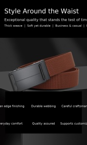 Automatic Buckle Belt – 3.4 cm, Sizes 110/120/130 cm - Img 2