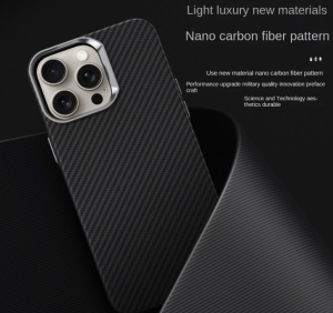 Close-up of 600D Kevlar texture and metal finish