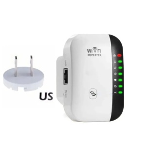 One-button WPS setup close-up on repeater