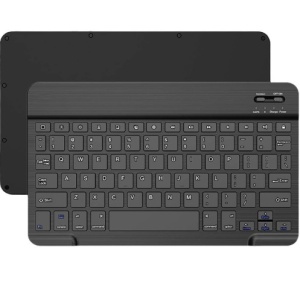 10-Inch Wireless Bluetooth Keyboard for Tablet & Phone (Black/White)