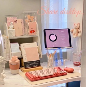 Acrylic stand folded flat and portable in laptop bag