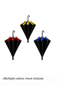 Reinforced Umbrella 125 cm with Waterproof Sleeve – Auto-Open