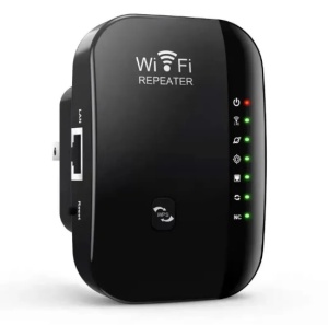 Compact design repeater beside a standard router