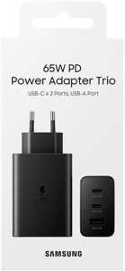 Samsung Triple USB Charger (USB-C + USB-C + USB-A) – 65 W PD (35W + 25W + 5W)