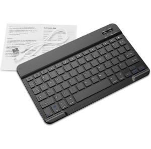 White version of Bluetooth keyboard with backlight / keys visible