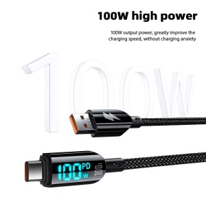 PD Type-C Data Cable with Digital Display 100 W