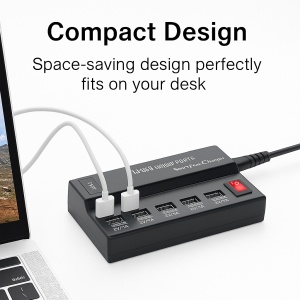 12-Port USB Charging Station – 60 W - 12 A Multi-Device Hub