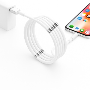 Self-Wrapping Magnetic Charging Cable – for Type-C and iPhone