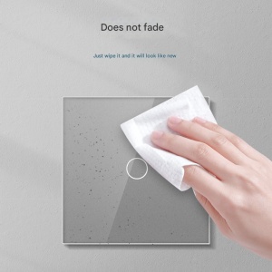 3-gang wall switch EU 86 type, scratch-resistant tempered glass surface