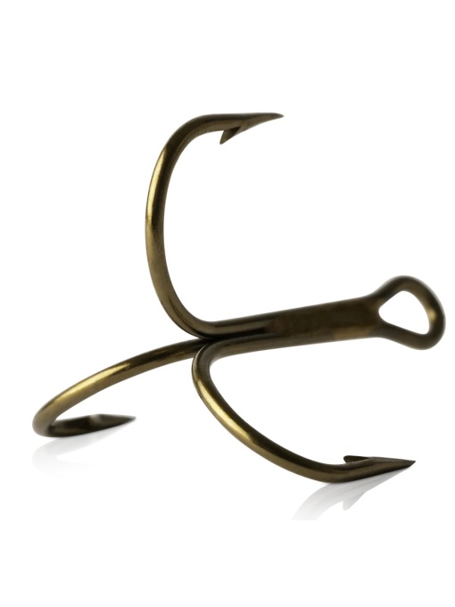 Pack 25 Ganci Treble Mustad 35647BR Bronzo Misura 1/0 Per Trota