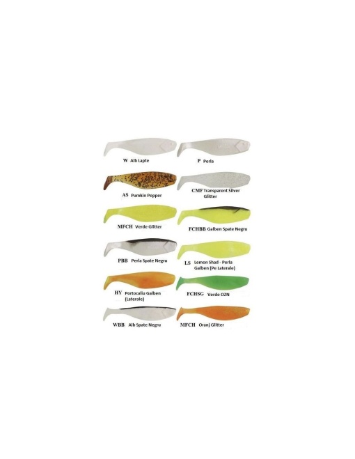 Shad Manns Alb Lapte W White 8cm 5buc