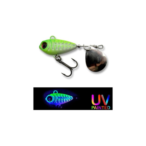 Spinnertail Berti Skeletonik Pro White Chartreuse UV 16g