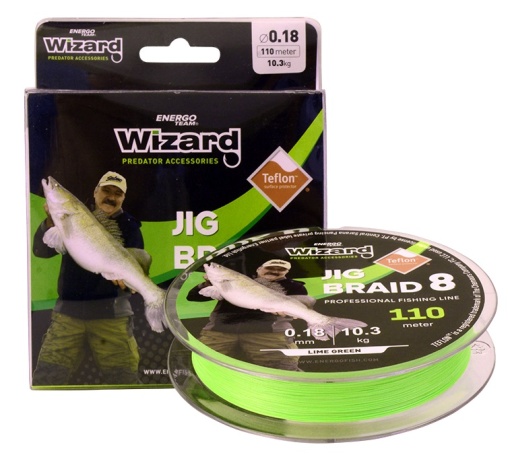 Fir Textil Wizard Jig 8 Braid Lime Green 110m