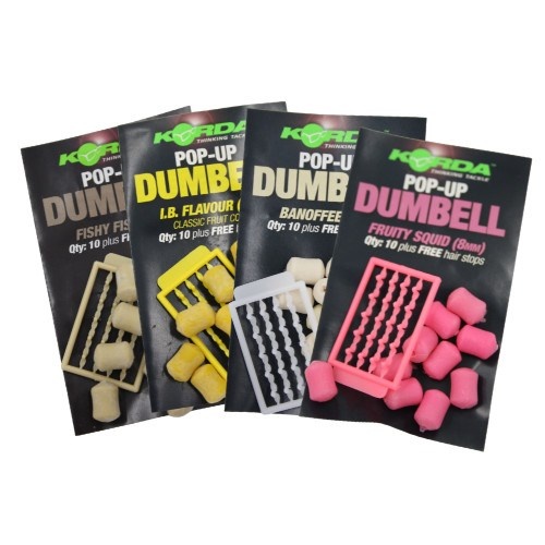 Dumbell Artificial Pop-Up Korda 8mm 10buc cu Opritoare