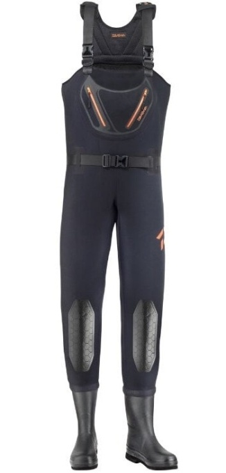Pantaloni Piept Neopren Waders Daiwa D-Vec Flex Black