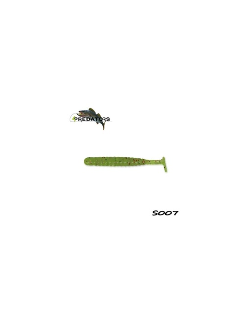 Shad 4Predators Worm Shad Standard Green Rainbow 8cm 6buc